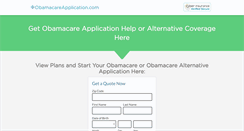 Desktop Screenshot of obamacareapplication.com