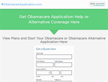 Tablet Screenshot of obamacareapplication.com